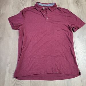 Banana Republic Shirt Men Large Red Polo Classiccore Preppy Golf Short Sleeve